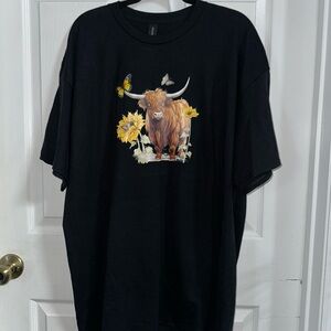 NWOT Handcrafted Highland Cow Shirt